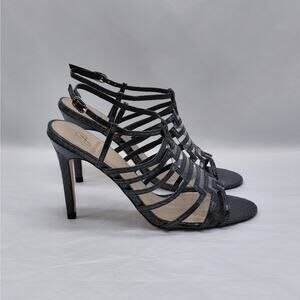 Adrianna Papell Emanuelle Caged Dress Sandals Shoes Women's Size 8M Black Heels